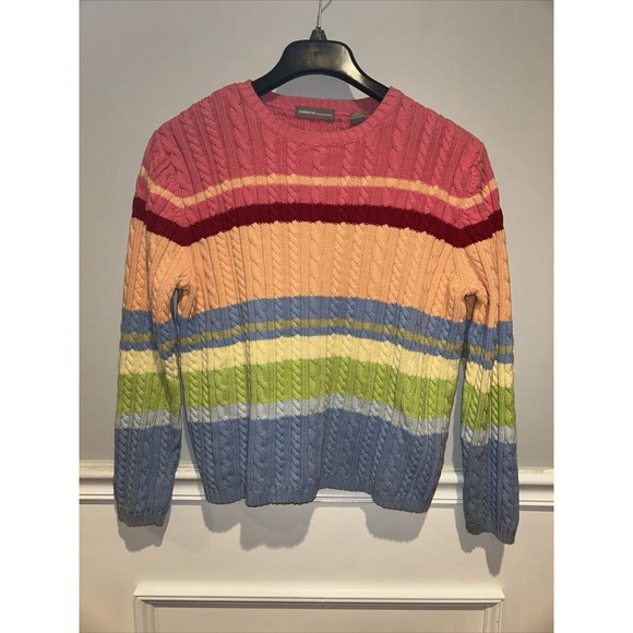 100% UK Cotton SWEATER•Bright Pink*Orange*blue*yellow*green Sz LG - Picture 2 of 9